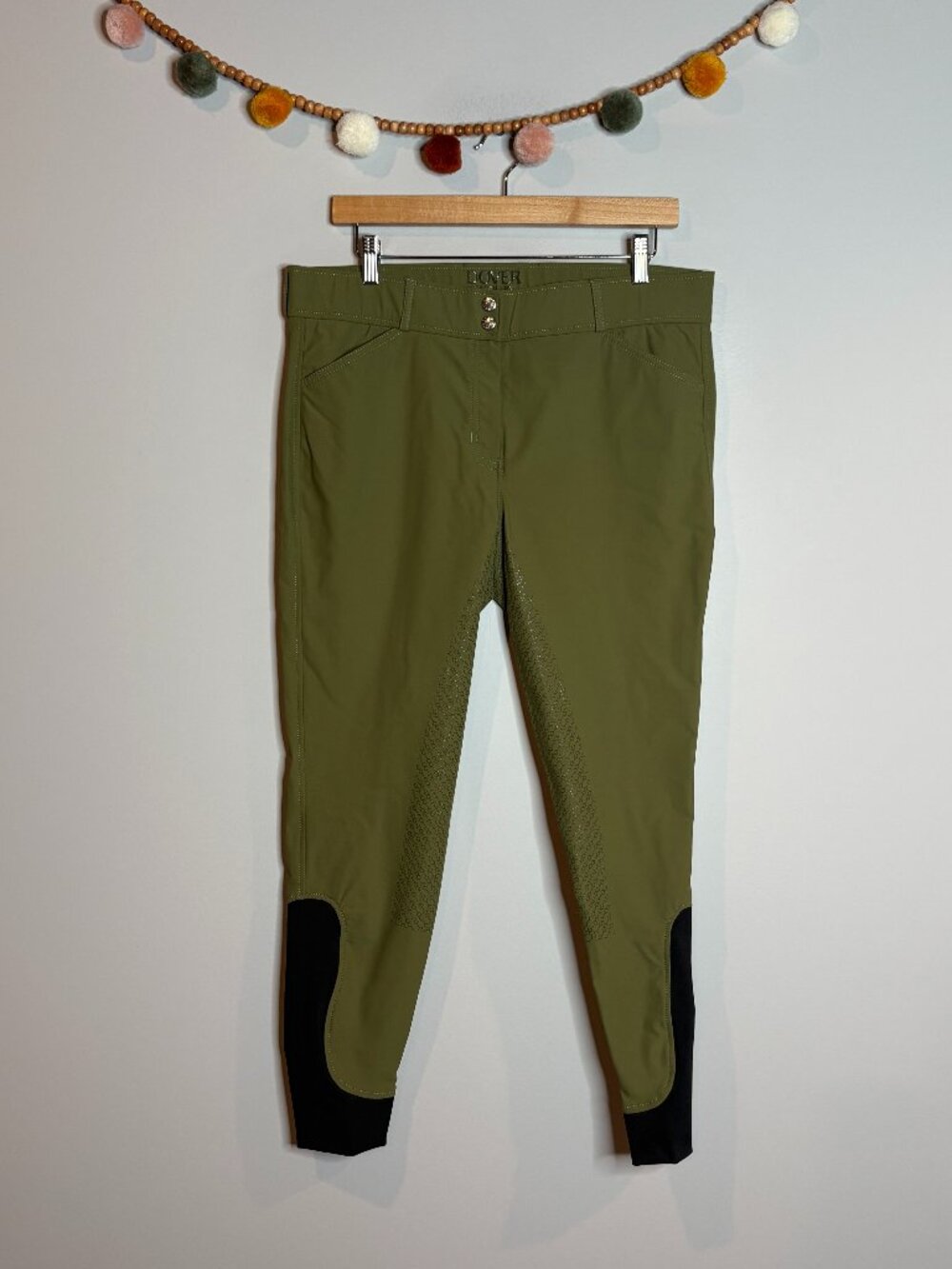Dover Saddlery Wellesley Tech Full-Seat Breech Olive Green